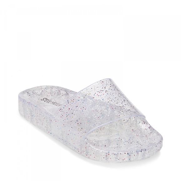 madden girl glitter slides